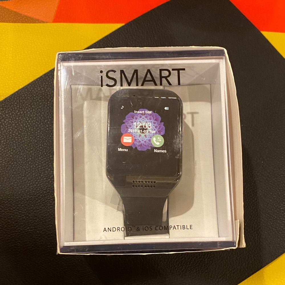 Black Smartwatch - Android & iOS Compatible